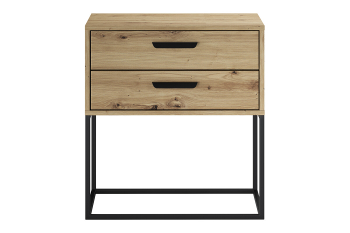 Noptieră Navello, lățime 60 cm, PAL Melaminat Stejar Artisan, 2 Sertare - COMAD, cod NAVELLO ARTISAN 61-60-2S [2]