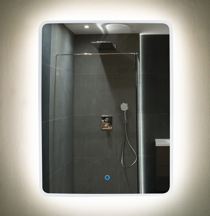 Oglinda cu iluminare LED Aggie 60x80x4,5 cm cm metal/sticla, comutator tactil, W0275 - Maxlight [3]