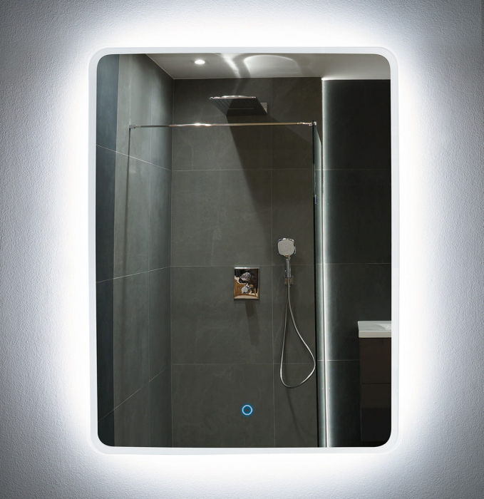 Oglinda cu iluminare LED Aggie 60x80x4,5 cm cm metal/sticla, comutator tactil, W0275 - Maxlight [2]