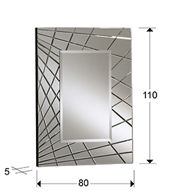 Oglinda decorativa Areli 110/150 cm, margini model geometric, 160974 - Schuller [3]