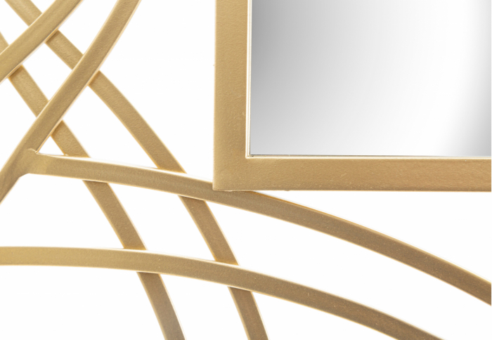 Oglinda decorativa aurie dreptunghiulara Kalypso 72x102,5 cm, rama metal stil modern [2]