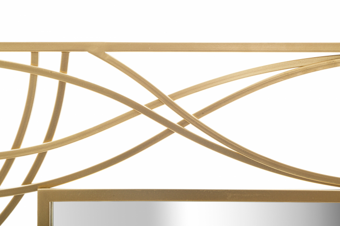Oglinda decorativa aurie dreptunghiulara Kalypso 72x102,5 cm, rama metal stil modern [4]