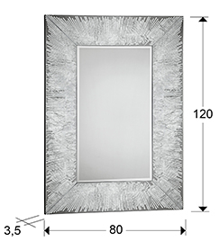 Oglinda decorativa dreptunghiulara aurie/argintie Marion 120x80 cm, foita de aur/argint, 569106 - Schuller [6]
