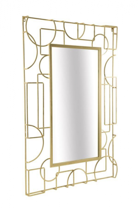 Oglinda decorativa glam Ruslan 80x120 cm cu rama aurie din metal - STOC [2]
