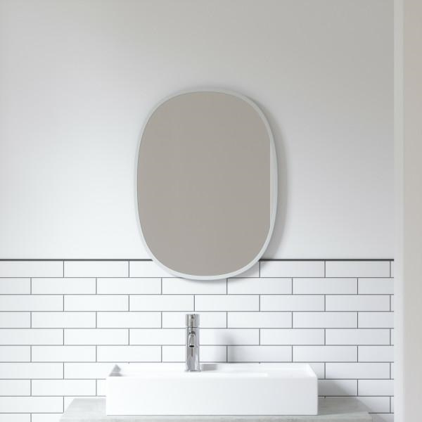 Oglinda decorativa ovala Cerise 46x61 cm, margine cauciucata gri/neagra, 1013765-040 - King [9]