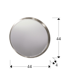 Oglinda decorativa rotunda Miss Ø44 cm cu rama aurie/argintie, 119023 - Schuller [3]
