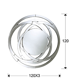 Oglinda decorativa rotunda Rames 120x120 cm, design lux, 385314 - Schuller [4]
