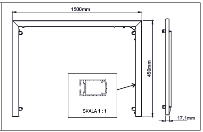 Profil baie RAMA LED 1500 mm COMAD [2]
