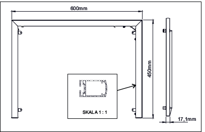Profil LED baie 600 mm - COMAD [2]