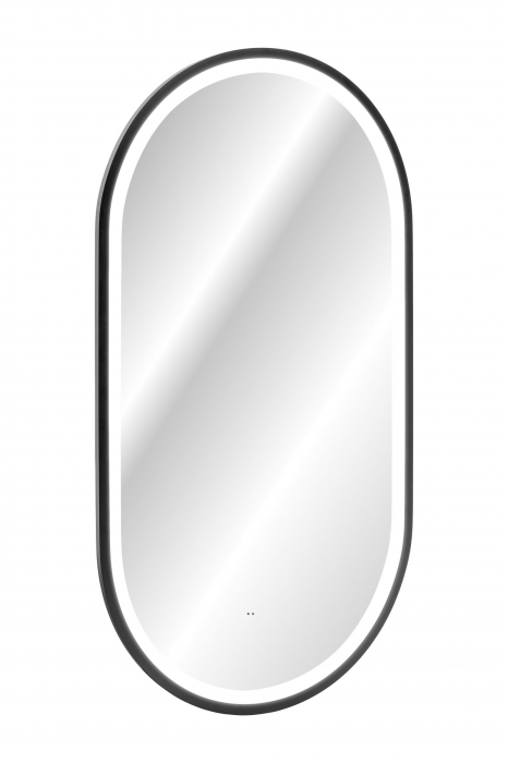 Oglinda baie LED cu rama, iluminare LED, APOLLO2, 90x50cm, finisaj Negru COMAD [1]