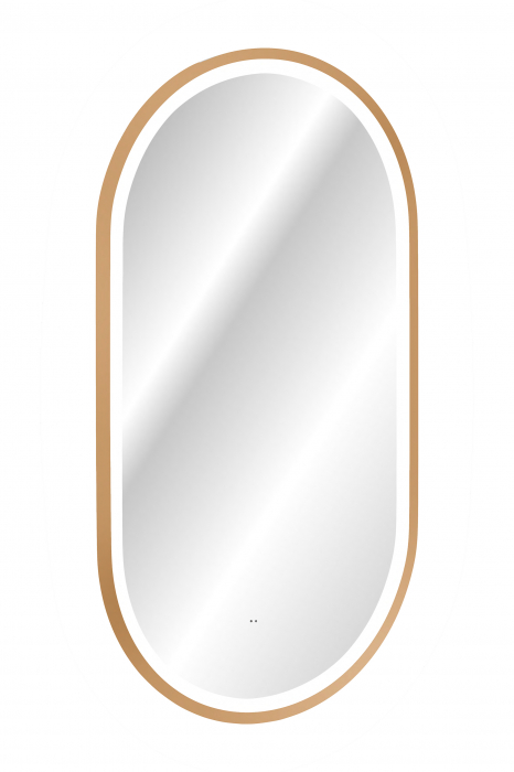 Oglinda baie, finisaj auriu APOLLO 2, cu rama, iluminare LED, COMAD [1]