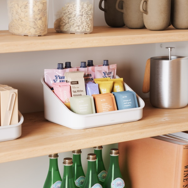 Organizator Bellwood 14x17x24 cm, 80% Plastic Reciclat și 19% Lemn Regenerabil Alb - Umbra [7]