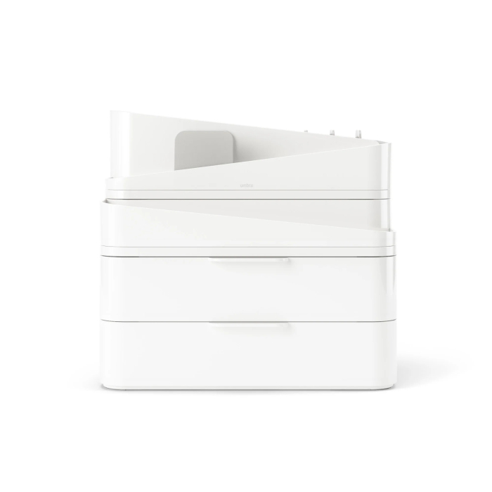Organizator pentru Cosmetice Glam Large 18x25x26 cm, Plastic Alb - Umbra [2]