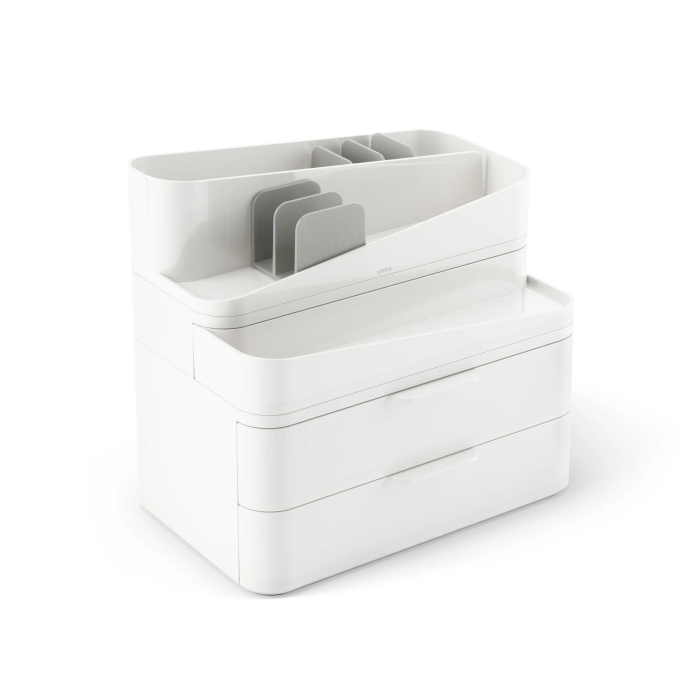 Organizator pentru Cosmetice Glam Large 18x25x26 cm, Plastic Alb - Umbra [4]