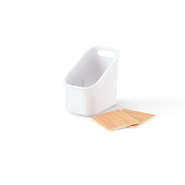 Organizator pentru Ustensile de Bucătărie Bellwood, Plastic Reciclat și Lemn Ecologic - Umbra [2]