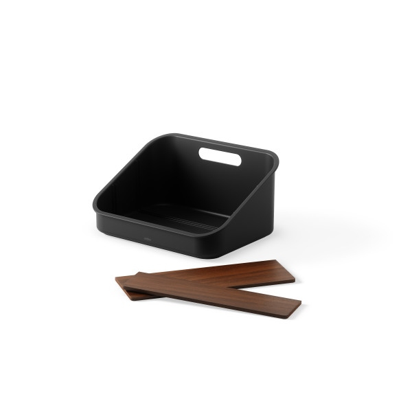 Organizer Bellwood 14x17x24 cm, 80% din Plastic Provenit din Reciclare și 19% din Lemn Regenerabil Negru - Umbra [4]