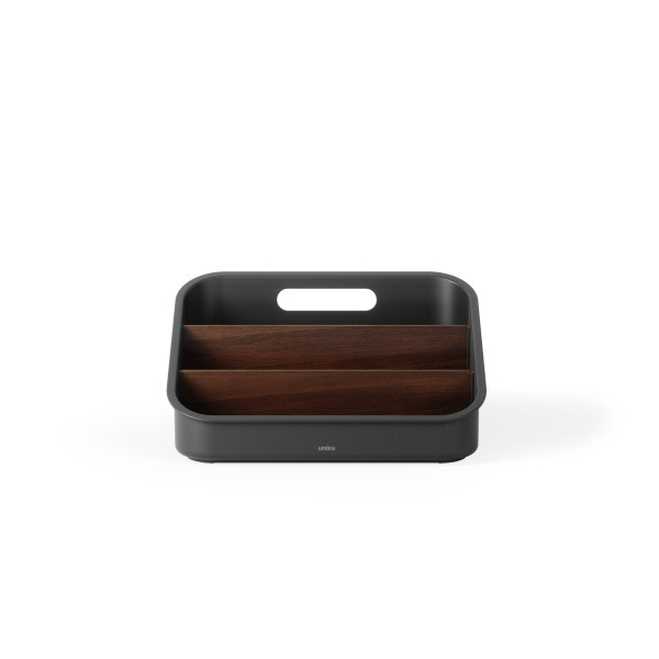 Organizer Bellwood 14x17x24 cm, 80% din Plastic Provenit din Reciclare și 19% din Lemn Regenerabil Negru - Umbra [5]