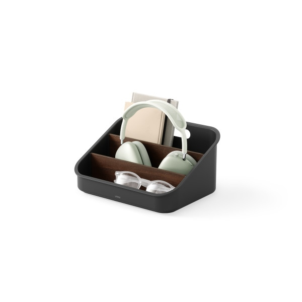 Organizer Bellwood 14x17x24 cm, 80% din Plastic Provenit din Reciclare și 19% din Lemn Regenerabil Negru - Umbra [2]