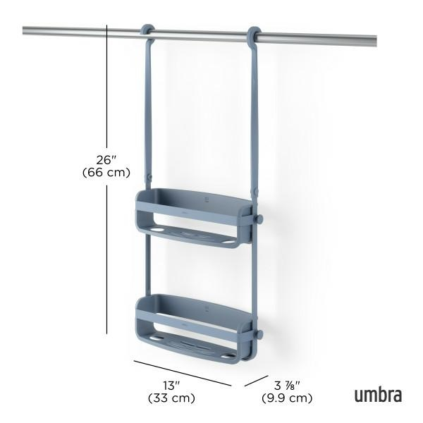 Organizer de Baie Flex Albastru din Plastic Albastru, 31x9x65cm, Umbra 023460-1050 [9]