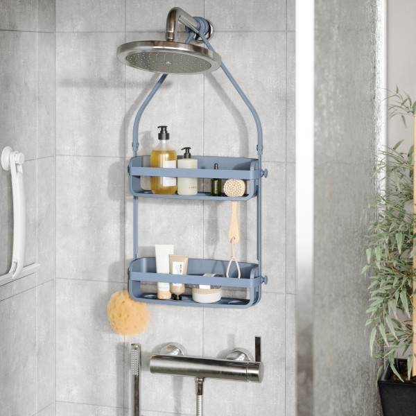 Organizer de Baie Flex Albastru din Plastic Albastru, 31x9x65cm, Umbra 023460-1050 [7]