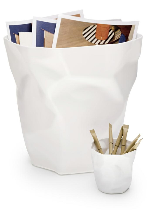 Organizer de birou Plast Mini 10,5x10,5x10 cm, Polipropilenă Alb - King Home [3]