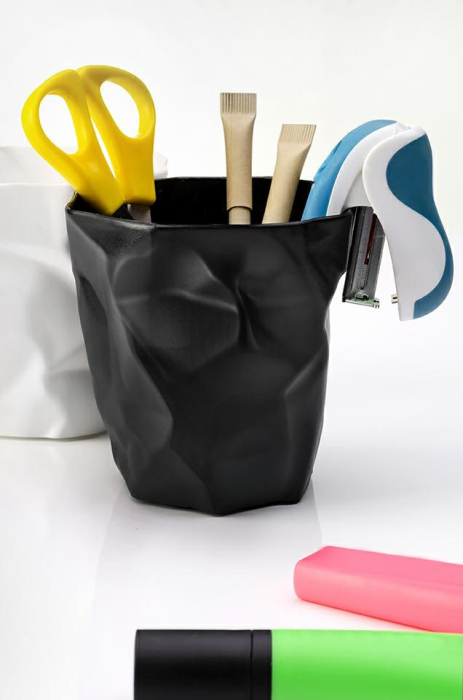Organizer de birou Plast Mini 10,5x10,5x10 cm, Polipropilenă - King Home [2]