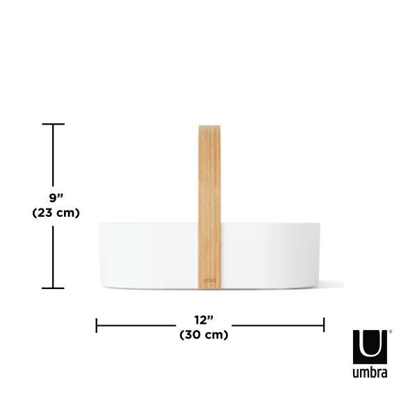 Organizer pentru Cosmetice Bellwood 30x20x23 cm, Plastic Reciclat Alb - Umbra [8]