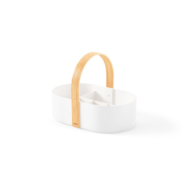 Organizer pentru Cosmetice Bellwood 30x20x23 cm, Plastic Reciclat Alb - Umbra [2]