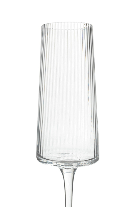 Pahar de Șampanie Riffle 215 7x7x25 cm, Sticlă Transparent - Kare Design [2]