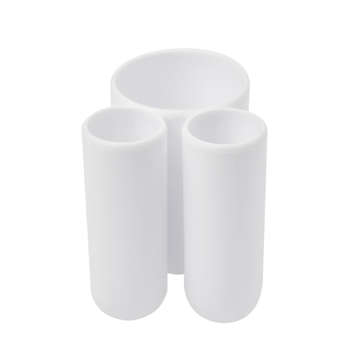 Pahar pentru Periuțe de Dinți Touch 8x9x10 cm, Plastic Alb Mat - Umbra [2]