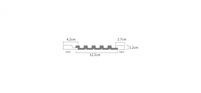 Panou decorativ 3D din polimer rigid, model Riflaj WP3 NEW - 12.2x1.2x270 cm [4]