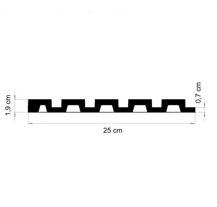 Panou decorativ 3D din poliuretan flexibil, model Riflaj W371F - 25x1.9x280 cm [2]