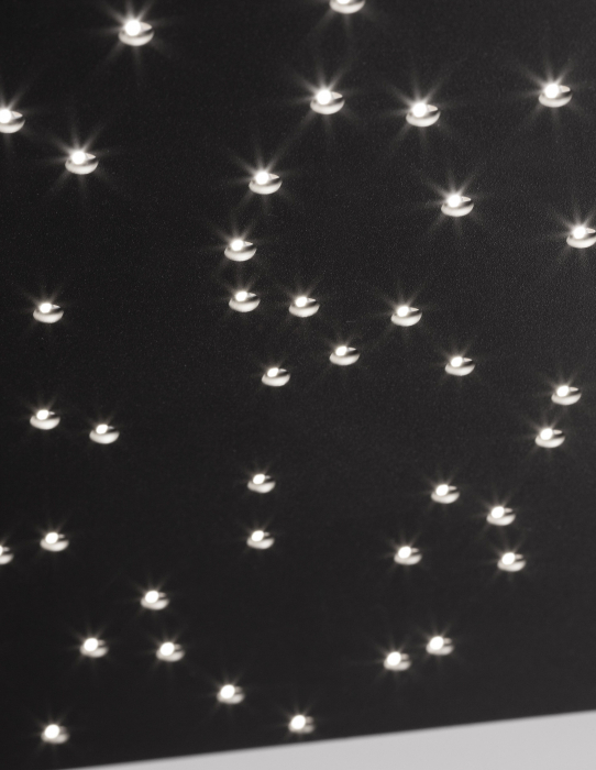 Panou LED tavan dimabil Star 30x30 cm alb/negru cu perforatii (gauri mici), control telecomanda, 9180382 - Novaluce [3]