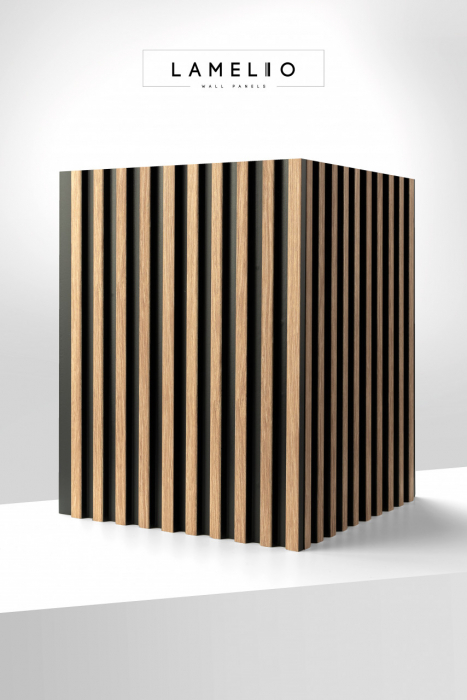 Panou riflat 3D Asti, Oak Gold, 270x12.2cm, Lamelio [4]