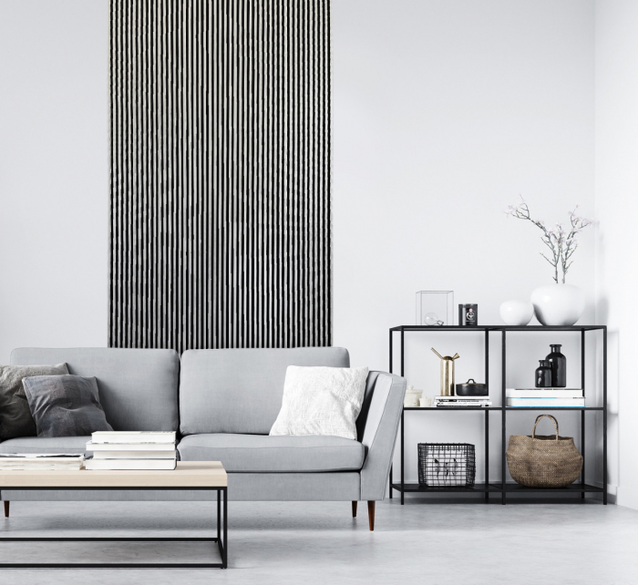 Panou riflat 3D Asti, Silver, 270x12.2cm, Lamelio [1]