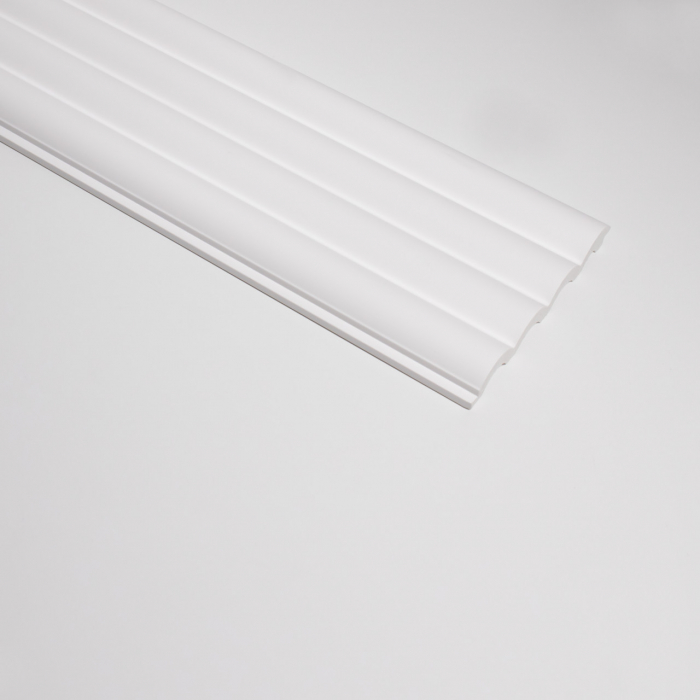 Panou riflat 3D Luna, Alb, 270x12 cm, Lamelio [3]