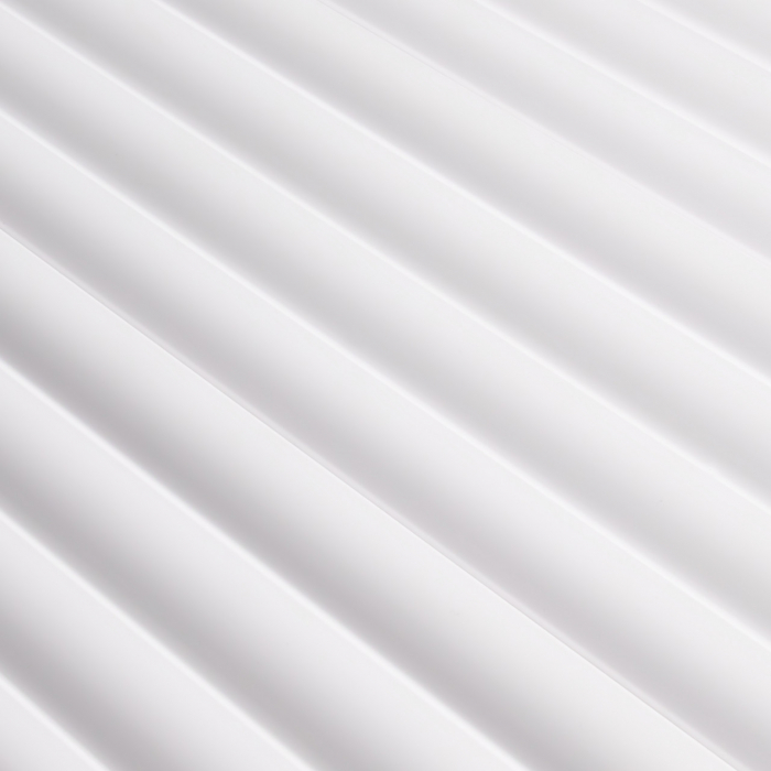 Panou riflat 3D Luna, Alb, 270x12 cm, Lamelio [2]
