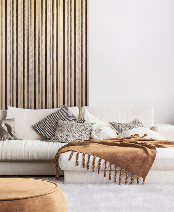 Panou riflat 3D Milo, Oak Sonoma, 270x11.6cm, Lamelio [1]