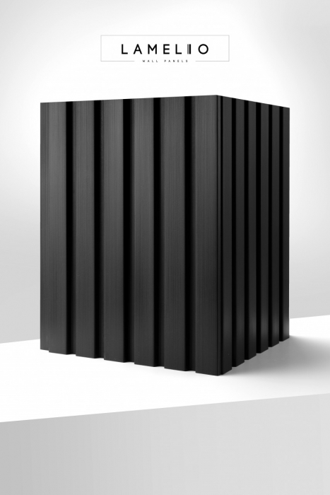 Panou riflat 3D Olmo, Negru, 270x11.6cm, Lamelio [4]