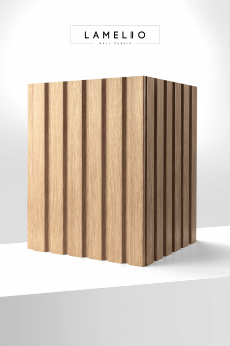 Panou riflat 3D Olmo, Oak Gold II, 270x11.6cm, Lamelio [4]