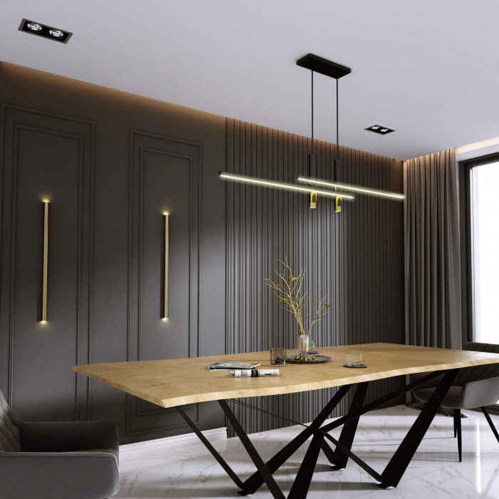 Panou riflat 3D Vasco, Walnut, 270x11.7cm, Lamelio [1]