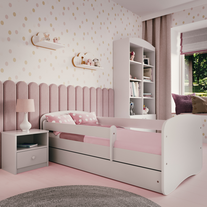 Pat copii Babydream MDF 140/160/180 cm, cu sertar, diverse culori [6]