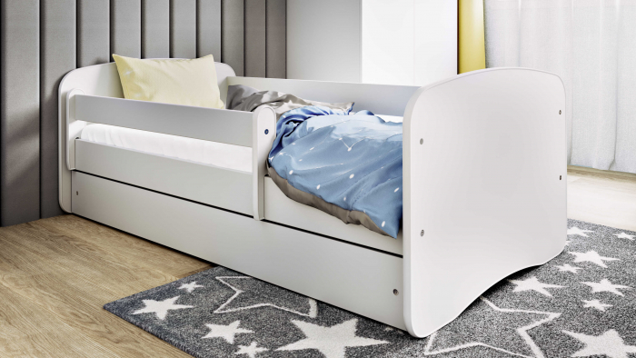 Pat copii Babydream MDF 140/160/180 cm, cu sertar, diverse culori [4]