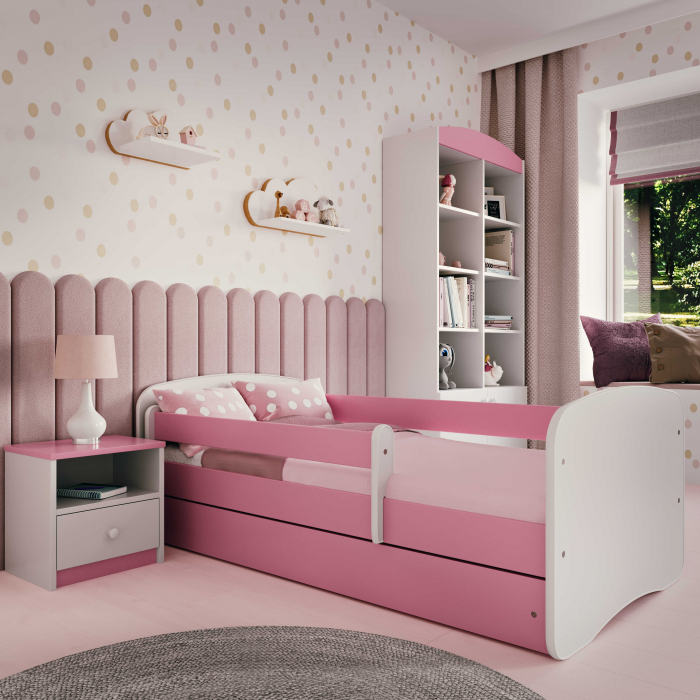 Pat copii Babydream MDF 140/160/180 cm, cu sertar, diverse culori [4]
