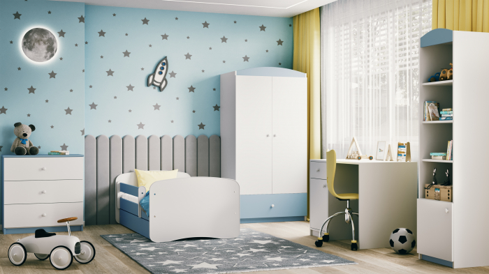 Pat copii Babydream MDF 140/160/180 cm, cu sertar, diverse culori [5]