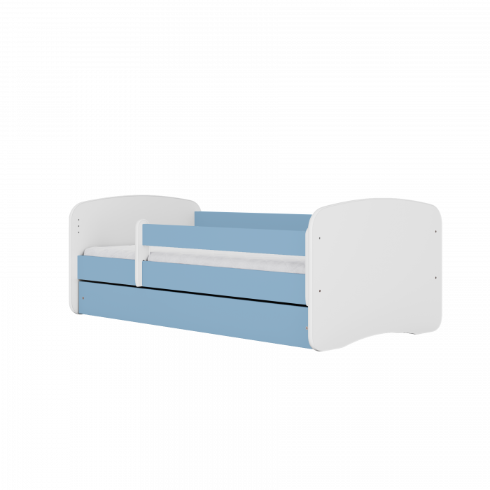 Pat fetite MDF cu desen unicorn Babydream, 140/160/180 cm diverse culori , sertar si saltea [2]
