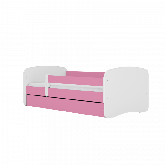 Pat fetite MDF cu desen unicorn Babydream, 140/160/180 cm diverse culori , sertar si saltea [2]