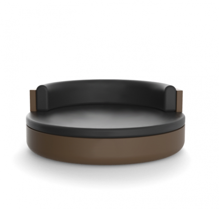 Pat sezlong rotund pentru exterior Ulm Ø180 cm cu spatar inalt si iluminare LED, 54182 - Vondom [2]