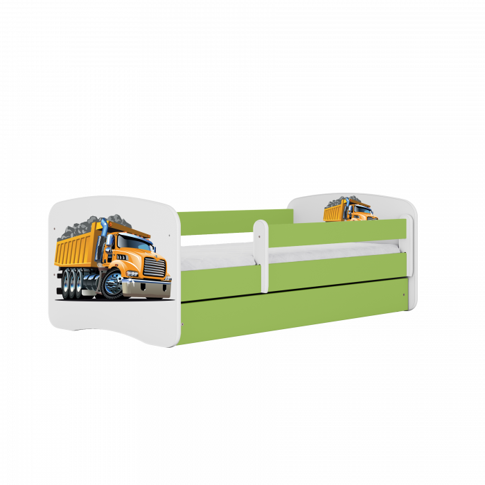 Patut baieti cu desen camion Babydream 140/160/180 cm, MDF diverse culori [3]