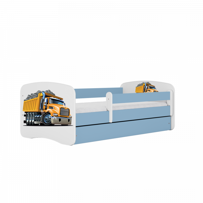 Patut baieti cu desen camion Babydream 140/160/180 cm, MDF diverse culori [3]